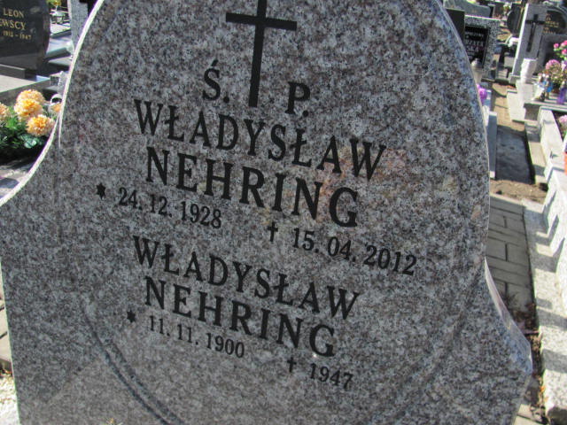 Władysław Nehring 1928 Lubawa paraf. - Grobonet - Wyszukiwarka osób pochowanych