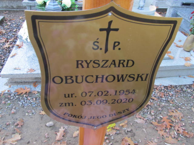 Ryszard Obuchowski 1954 Lubawa paraf. - Grobonet - Wyszukiwarka osób pochowanych