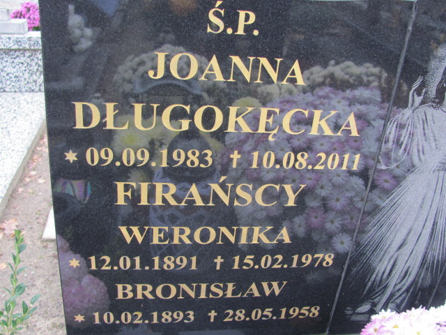 Joanna Długołęcka 1983 Lubawa paraf. - Grobonet - Wyszukiwarka osób pochowanych
