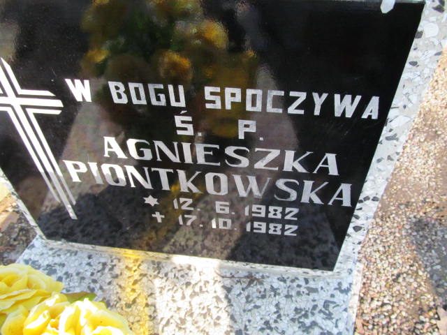 Agnieszka Piontkowska 1982 Lubawa paraf. - Grobonet - Wyszukiwarka osób pochowanych